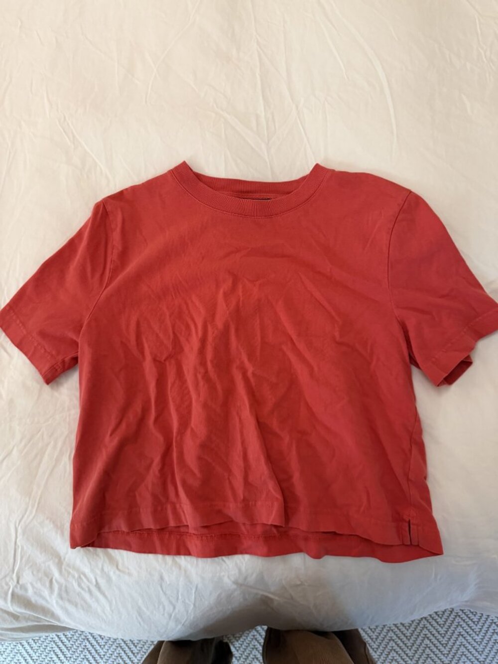 J.Crew Coral Cotton Tee Size Small